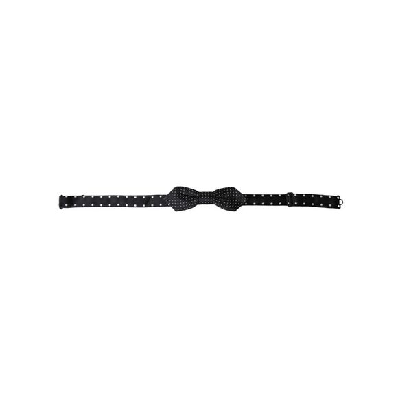 Dolce & Gabbana Gray Pattern Silk Adjustable Neck Papillon Bow Tie main image 1